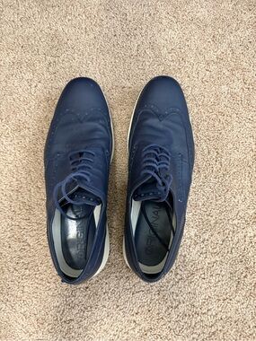 Cole Haan Original Grand Navy Wingtip Derby Sneakers
